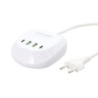 Erard - Chargeur 2 USB A + 2 USB C - 40 W- couleur blanc brillant