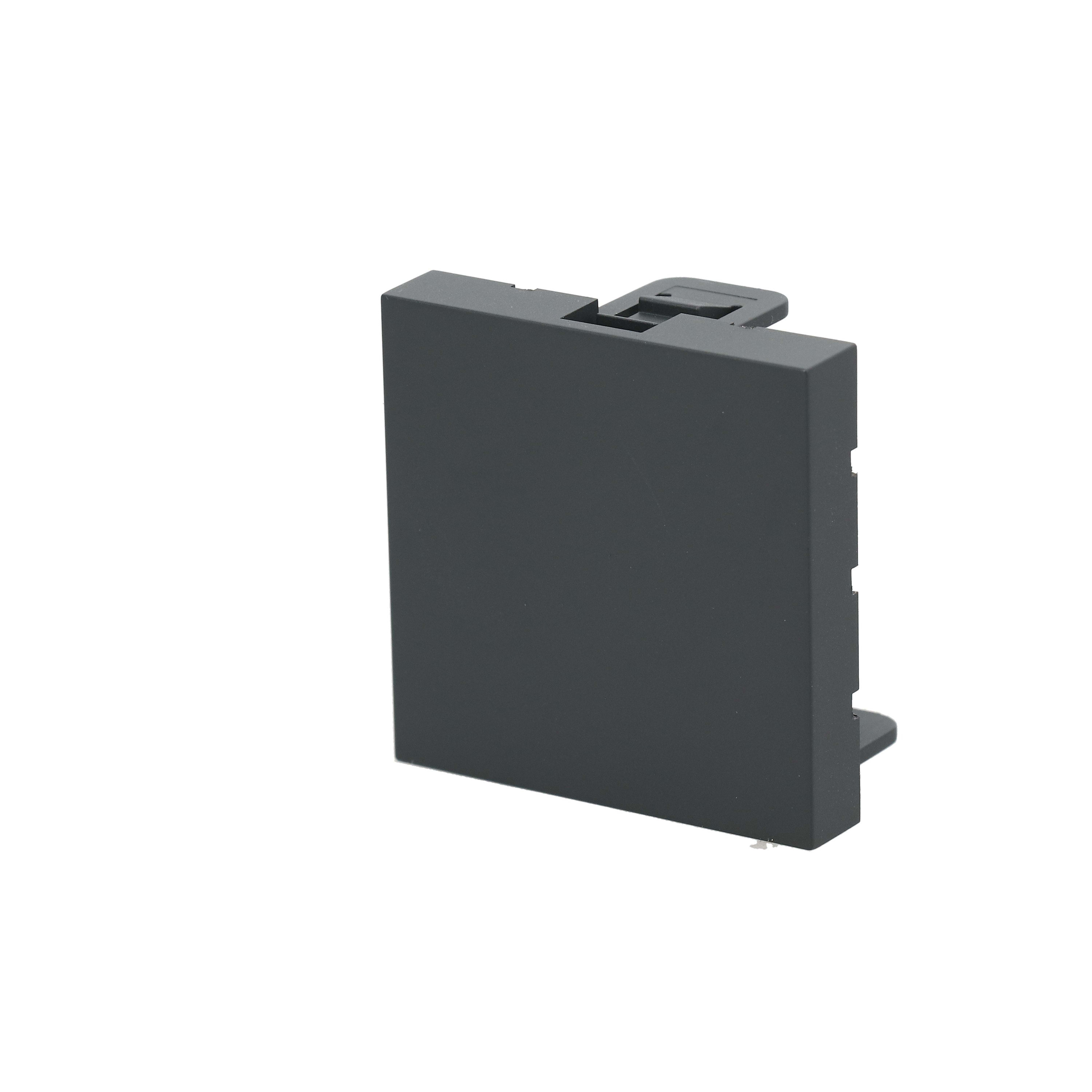 Erard - Obturateur 2 modules  45*45 compatible support Legrand  - anthracite