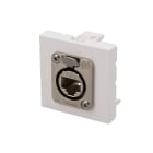 Erard - RJ45 Cat.6a femelle à câbler - 45 x 45 mm Avec embase Neutrik EtherCON - blanc