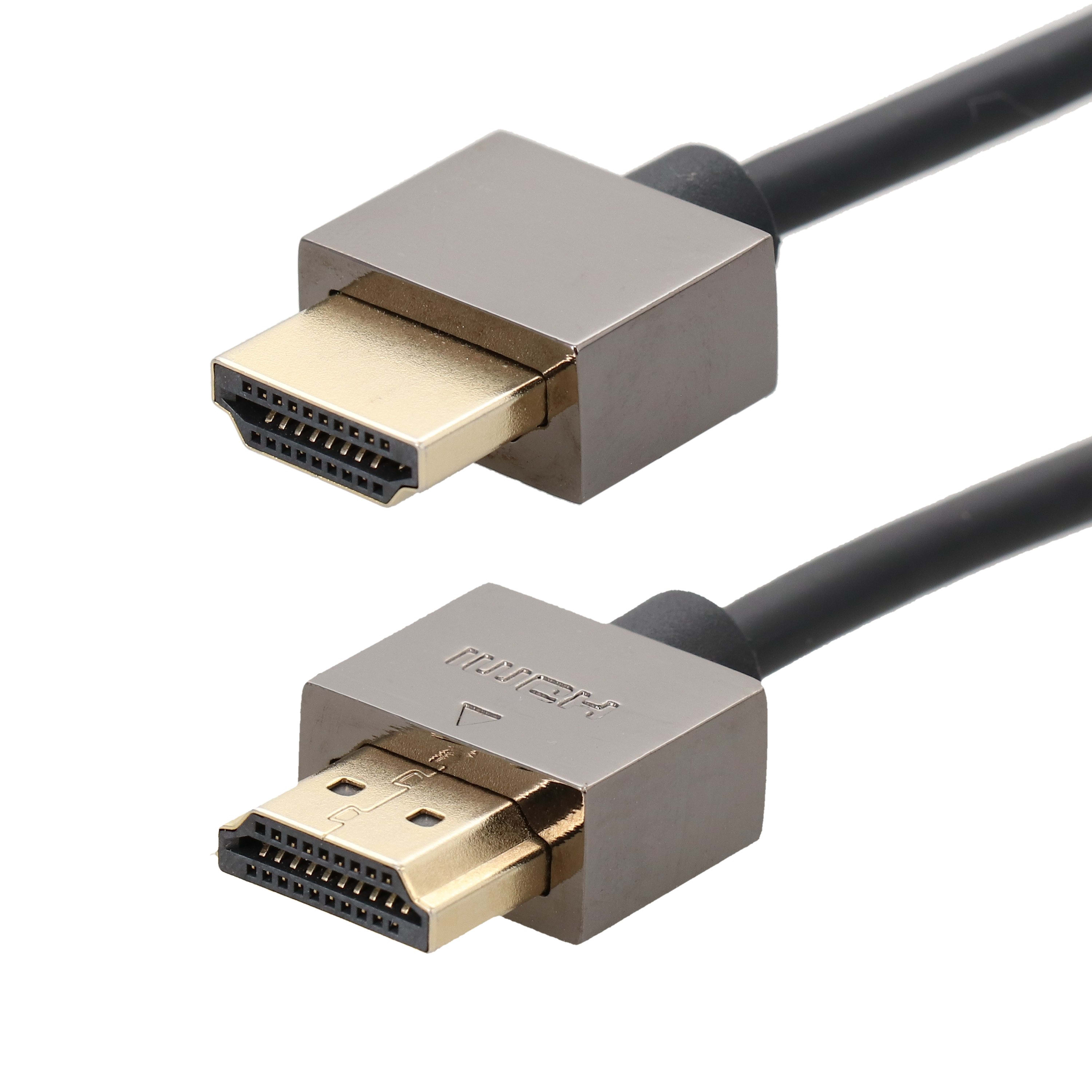 Erard - Cordon HDMI A mâle / HDMI A mâle fin OD 3,8 mm - 2 m