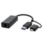 Erard - Adaptateur USB 3.2 gen1 C ou A Male vers RJ45 Femelle - 0m20