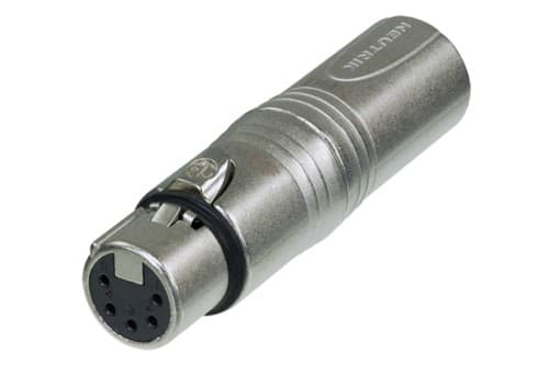 Erard - Connecteur NEUTRIK - Adaptateur XLR 3b mâle / XLR 5b femelle