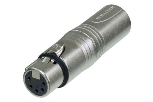 Erard - Connecteur NEUTRIK - Adaptateur XLR 3b mâle / XLR 5b femelle