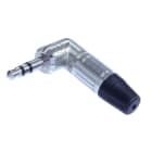 Erard - Fiche jack coudée 3.5mm avec serre câble corps nickel