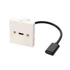 Erard - Plastron câblé 2 modules USB C 3.2 GEN1 - F/F- 45x45 mm - 0m20 - blanc