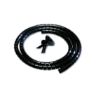 Erard - Gaine passe-câble + outil - 1m50 - gaine pvc noire ajourée - diam. Mini : 25 mm