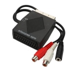 Erard - Adaptateur Péritel M/F - 0m20 - sortie 2 RCA F + Jack 3.5mm F