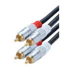 Erard - Cordon 2 RCA - 1m50 M/M - prises métal - OR