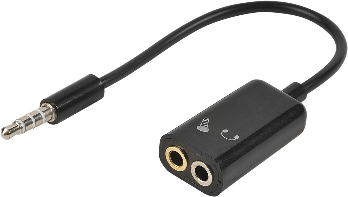 Erard - Adapt Jack 3.5mm M / 2 x Jack 3.5mm F - micro+Casque - 10cm