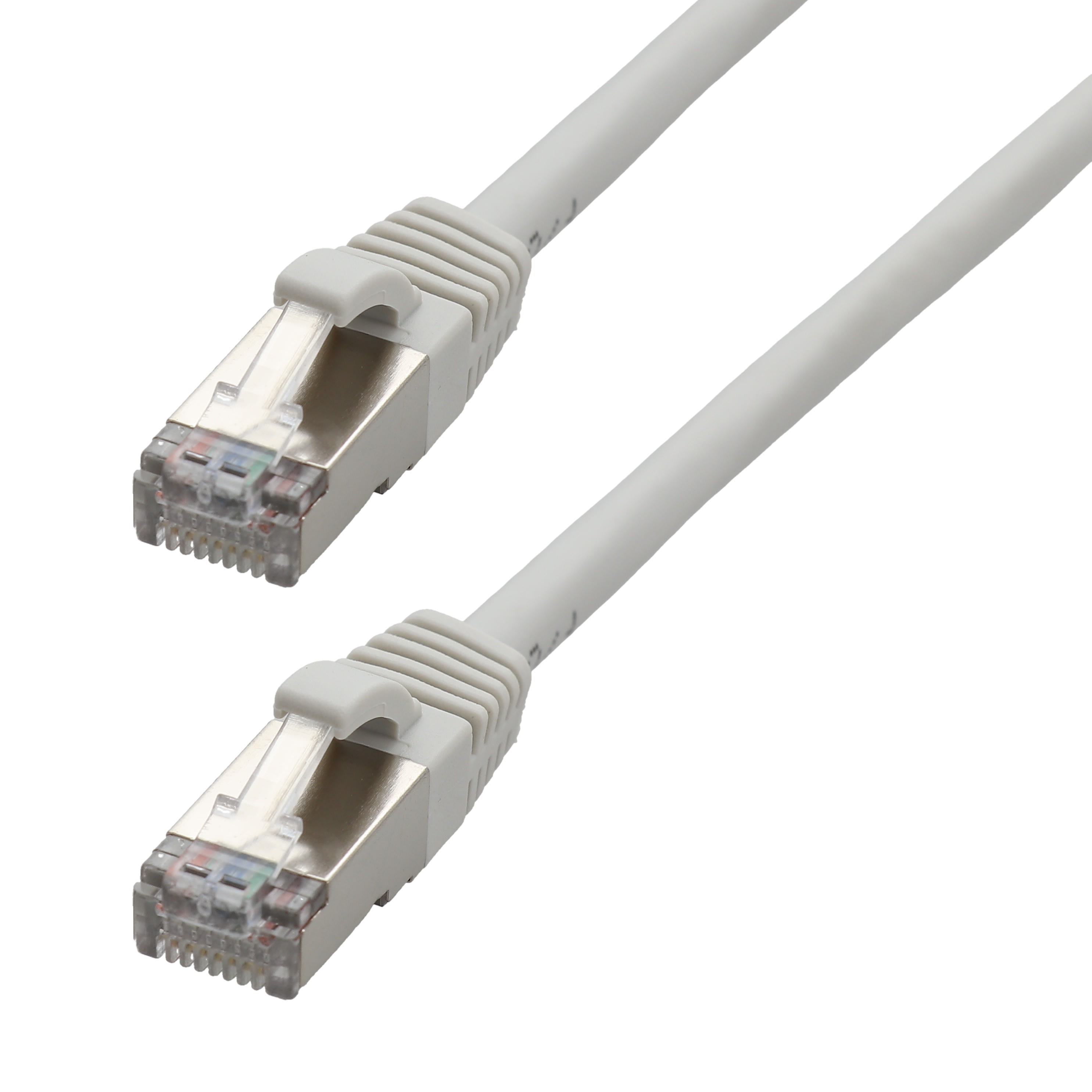 Erard - Cordon RJ45 M/M - Cat. 6a- F/UTP - Gaine LSZH grise - Snagless - 500MHz - 0m50
