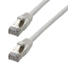 Erard - Cordon RJ45 M/M - Cat. 6a- F/UTP - Gaine LSZH grise - Snagless - 500MHz - 2m
