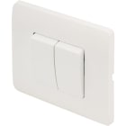 Erard - Interrupteur d?éclairage x2 - 250V/10A - bornier auto connexion - NF - 80x80 mm