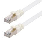 Erard - Cordon plat RJ45 M/M - Cat. 6a- U/FTP - Gaine PVC blanche- Snagless - 500MHz -3m