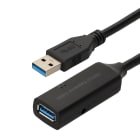 Erard - Cordon USB 3.2 gen 1 - A M/F amplfié - 5gbps - alim. fournie - noir - 20m