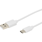 Erard - Cordon USB 2.0 - A M / C M - 3A - 480 mbps - blanc - 3m