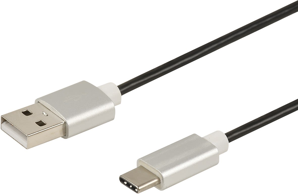 Erard - Cordon USB 2.0 -A M / C M -  3A - 480 mbps - prises alu - 1m