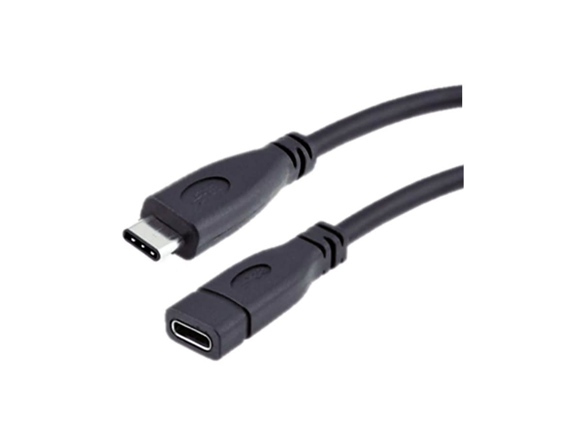 Erard - Cordon USB 3.2 gen 1 - C M/F - 3A - 5gbps - PD 60W - Alt+thun mode noir - 1 m