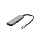 Erard - Dock USB C - 5 en 1 - vers 2xUSBC, 1xHDMI et 2xUSBA - autoalimenté
