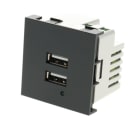 Erard - Plastron de charge - 2 x USB AF - 2 x 2.1A / 5V - 21W - anthracite - 45x45 mm