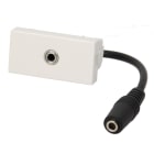 Erard - Plastron câblé 1 module - Jack stéréo + raccord F - 45x22.5 mm - 0m10