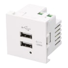 Erard - Plastron de charge - 2 x USB A F - 2 x 2.1A / 5V - 21W - 45x45 mm