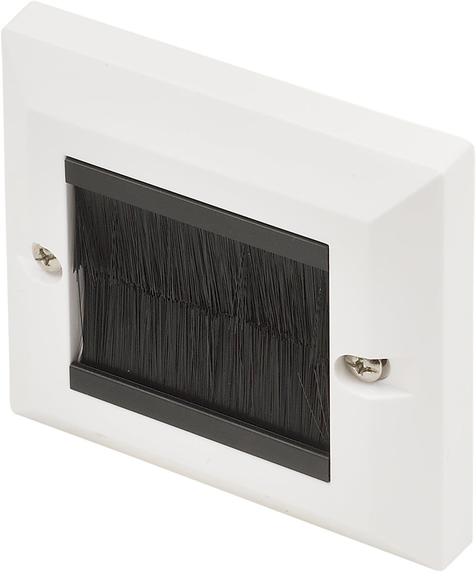 Erard - Façade passe-câbles - 2 brosses horizontales - 80x80x10mm