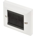 Erard - Façade passe-câbles - 2 brosses horizontales - 80x80x10mm