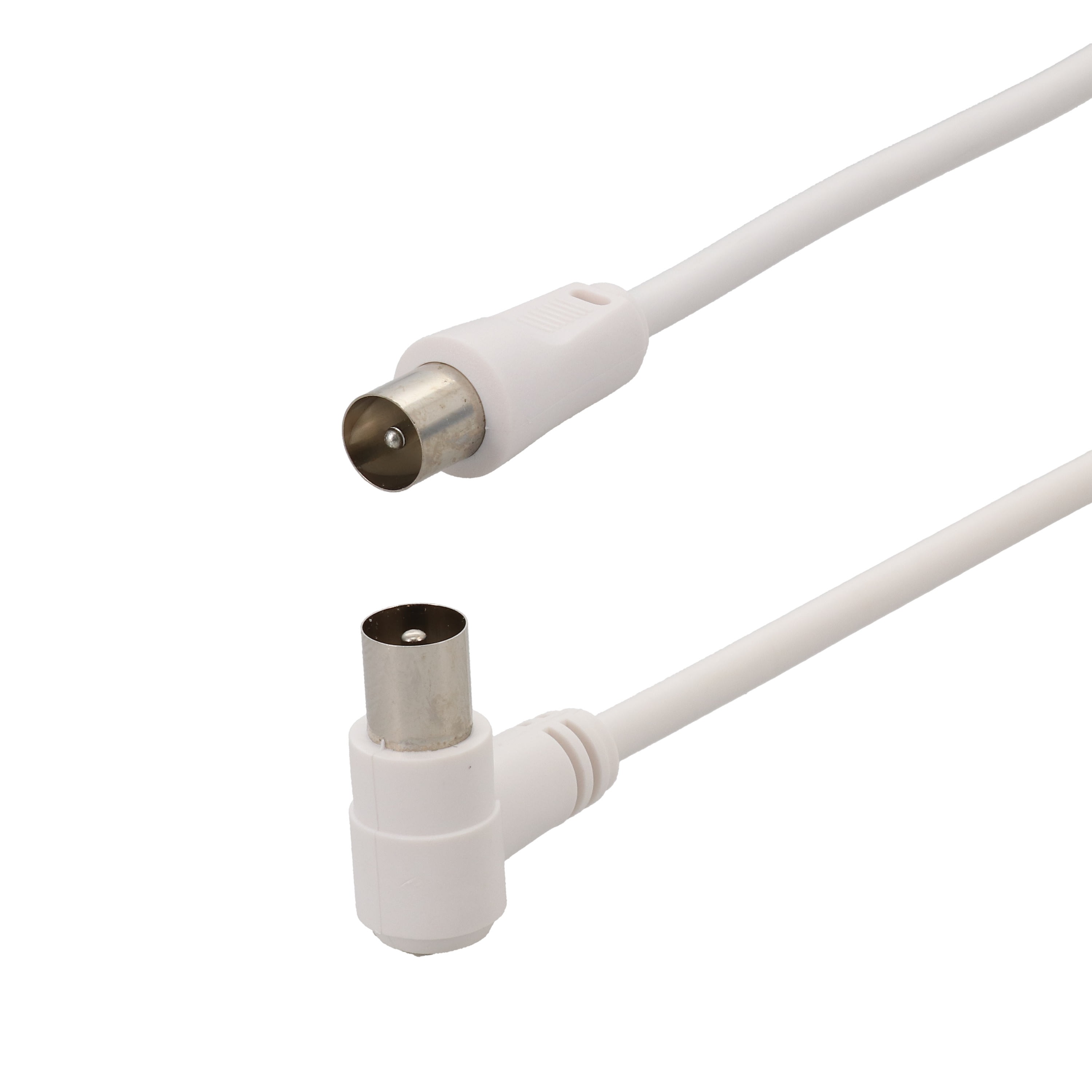 Erard - Cordon TV 9.52 mm M droit / TV 9.52 mm M coudé à 90° - nickel -2m