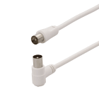 Erard - Cordon TV 9.52 mm M droit /  TV 9.52 mm M coudé à 90° - nickel -5m