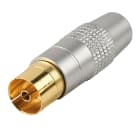 Erard - Prise TV 9.52 F - à monter - pour câbles 17 et 19 VATC - métal - Or