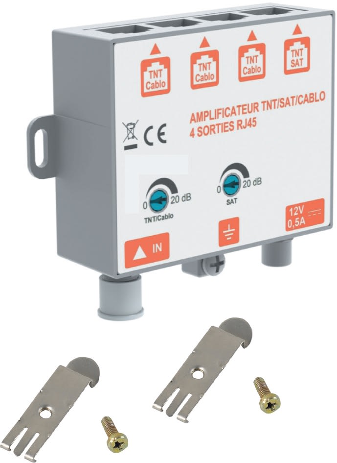 Erard - Amplificateur - convertisseur TV-SAT / RJ45 - 1 x 4