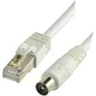 Erard - Cordon Balun actif TV 9.52 mm M / RJ45 M - impédance 100 en 75 Ohms - 0m70