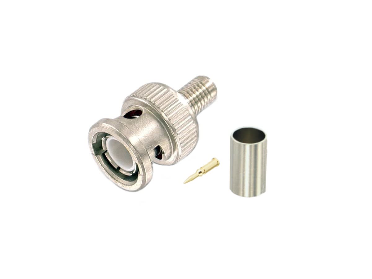 Erard - Prise BNC 6.10 mm M à sertir - pour câbles VCX - 75 Ohms - nickel