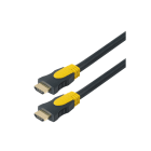 Erard - Cordon HDMI A M/M - FLEX Amplifié - 60m - Full HD 1080p - Bloc d'alim 5V - OR