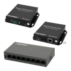 Erard - Kit extendeur HDMI 1 vers 4 sur IP 4K - 1 émetteur + 4 récepteurs + 1 switch