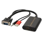 Erard - Convertisseur VGA + Jack M vers HDMI A F - 1600x2100p vers Full HD 1080p - 0m25