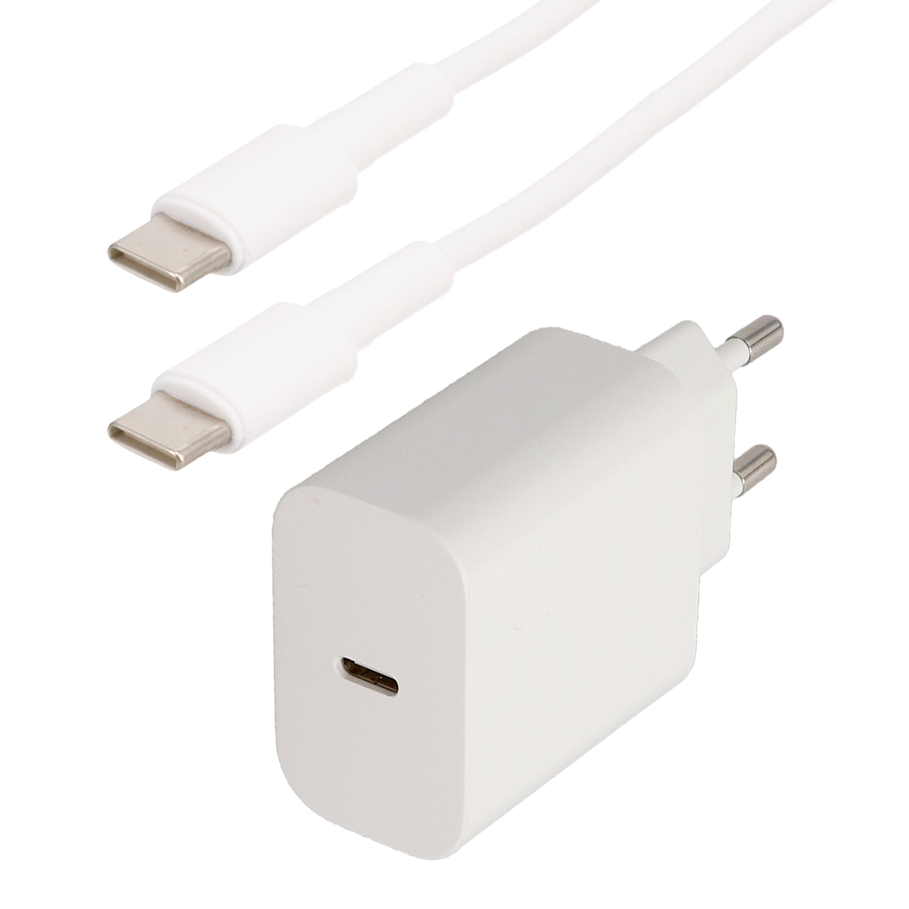Erard - KIT chargeur mural USB C 18 W+ cordon USB C M/M - blanc - 1m