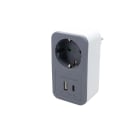 Erard - Chargeur 2P+T gigogne + 1 USB A + 1 USB C
