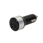 Erard - Chargeur 2 USB A/C F - sur allume-cigare - 5V/2.4A + 5V/3A - noir et gris