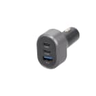 Erard - Chargeur Allume cigare 2 USB C (PD65W+ PD20W) +1 USB A (18W)