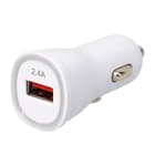 Erard - Chargeur USB A F - sur allume-cigare - 5V2.4A (Smart Charge) - blanc