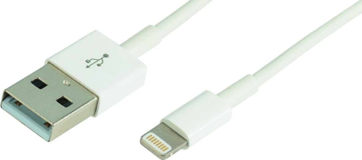 Erard - Cordon USB 2.0 A M/Lightning M - 480 Mbps - 2.4A - licence Apple MFI -blanc - 2m