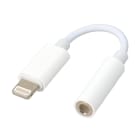 Erard - Adaptateur Lightning M/Jack 3.5mm F - prises alu - gaine tressée blanche - 14cm