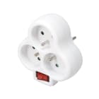 Erard - multiprises triplite (2 P+T) triangle + interrupteur lumineux - 10/16A - 3680W