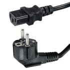 Erard - Cordon élec d'alimentation - 1 fiche (2 P+T) M à 90°/ 1 prise IEC C13 F - 1m80