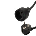 Erard - Rallonge électrique (2 P+T) M/F - 3 x 1.5mm² -16A - 3680W - noire - 3m