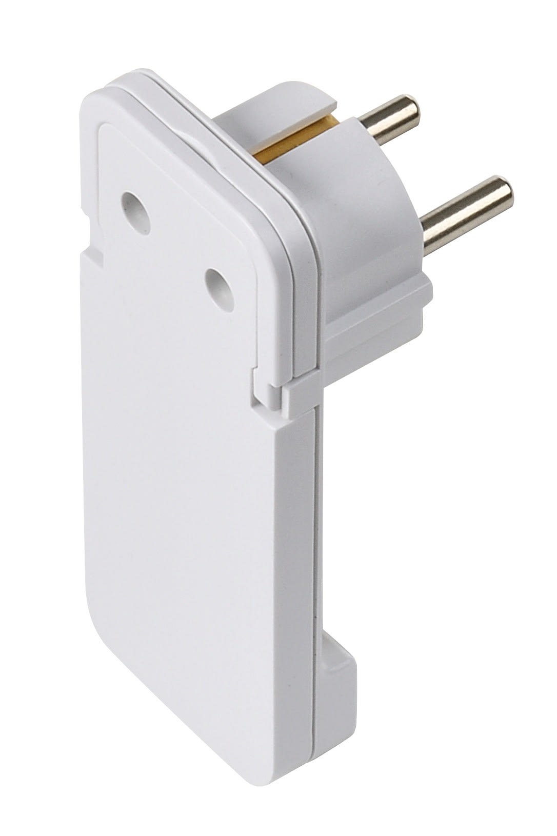 Erard - Prise électrique (2 P+T) M - 16A - ultra plate coudée à 90° - blanche - à monter