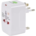 Erard - Adaptateur universel - UE/GB/USA - 230V/6A - témoin d'alimentation