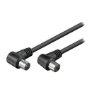 Erard - Cordon coudé TV9.5 mâle / femell - noir - 1.5m