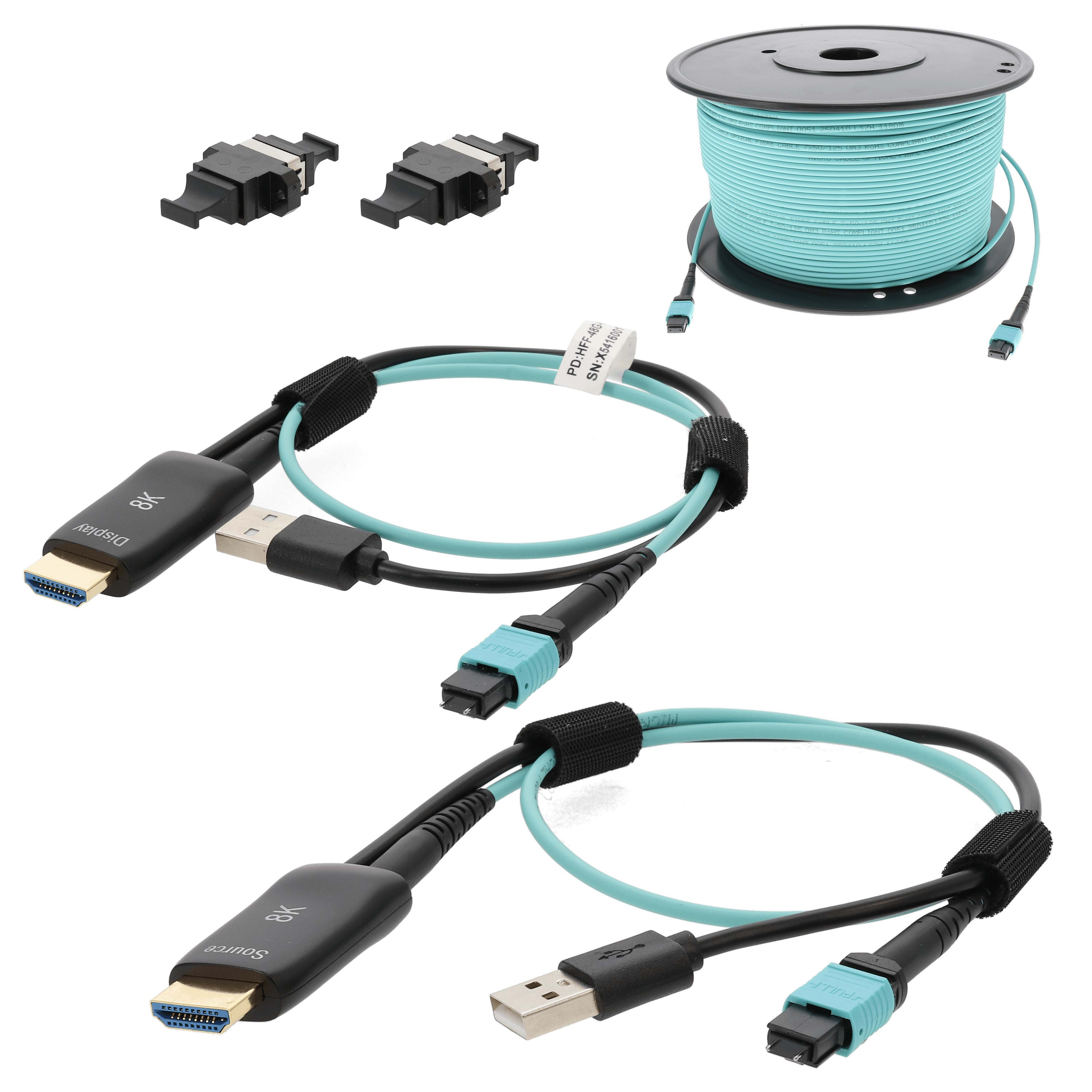 Erard - Kit cordon HDMI fibre optique MPO M/M - 8 K - 30 m